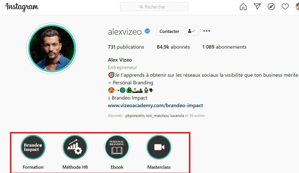 highlights bio insta alexvizeo