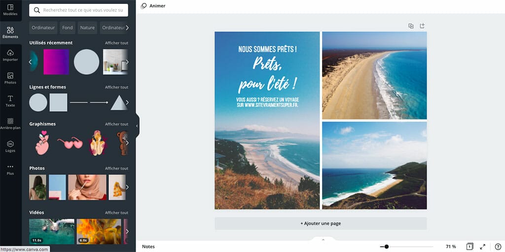 bibliotheque elements canva pro