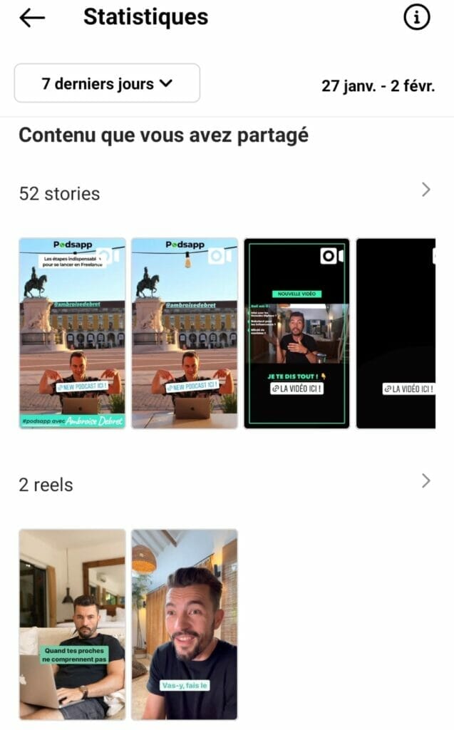 rapport publications instagram