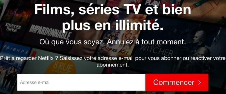 call to action exemple netflix