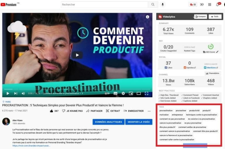 strategie tags youtube referencement
