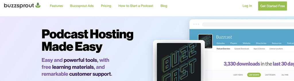Buzzsprout podcast hosting made easy