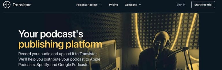 TransistorFM podcast's publishing platform