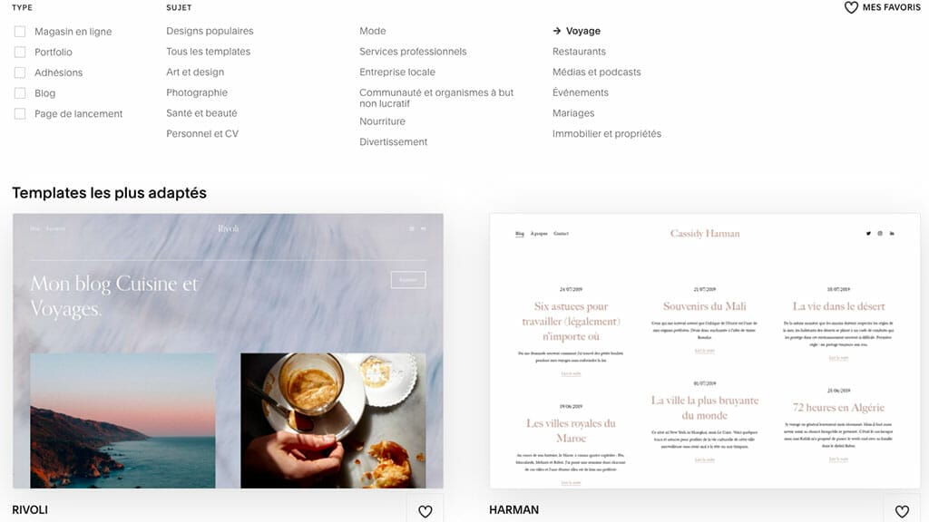 templates squarespace