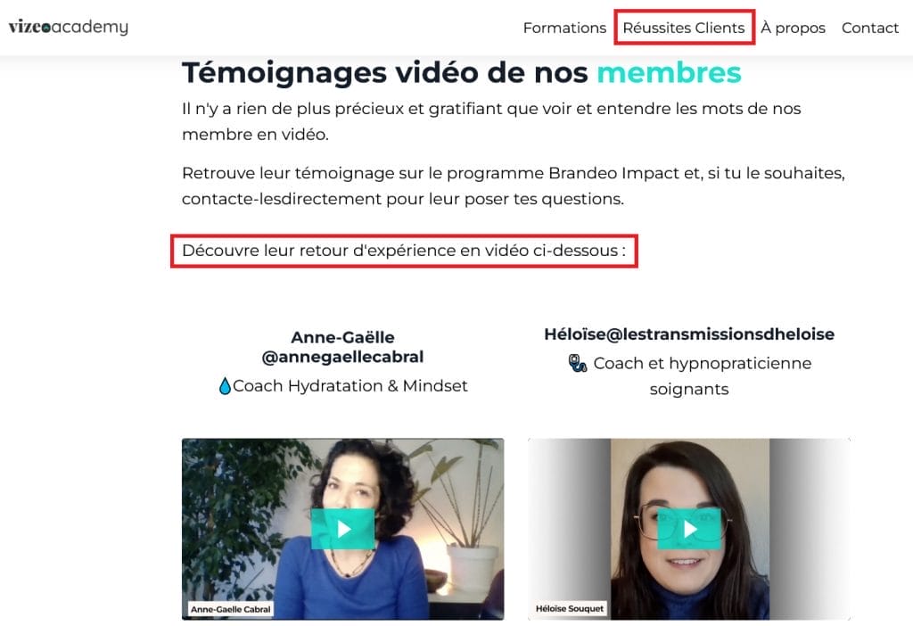 testimonials avis client pour trouver des prospects