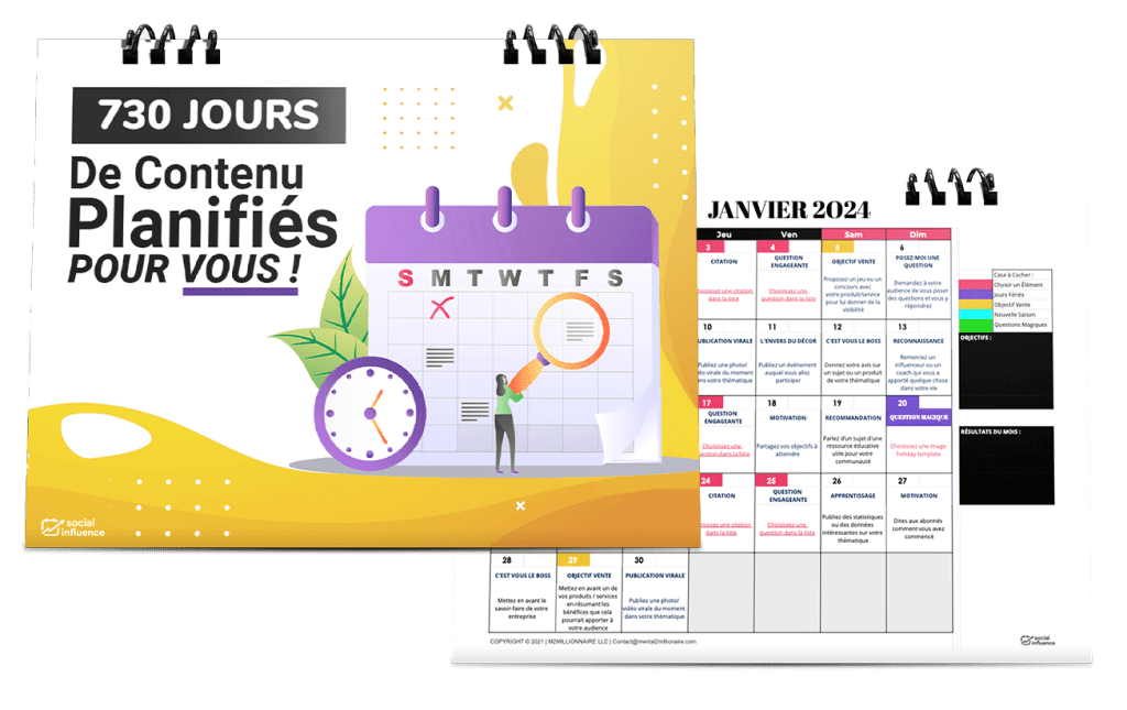 calendrier de contenu marketing editorial social influence