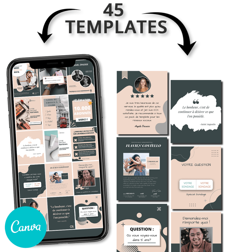 template canva gratuit reseaux sociaux social influence