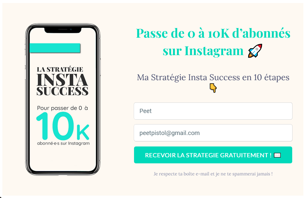 exemple formulaire inscription newsletter