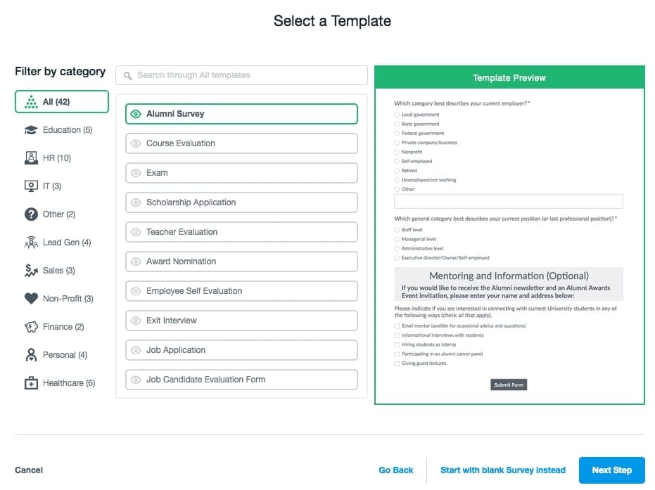 formstack templates catalogue
