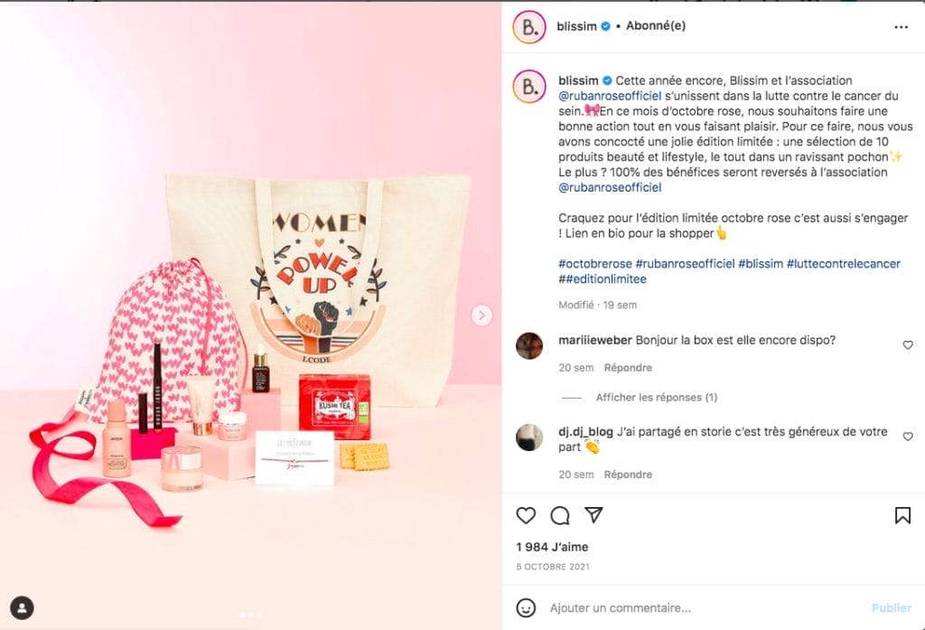 idée post Instagram - concours