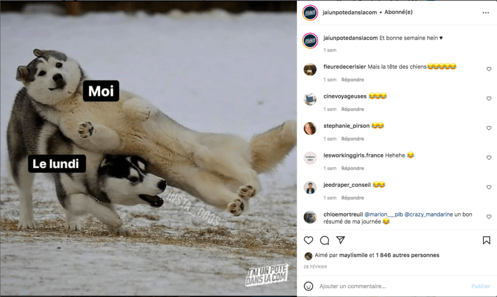 idée post Instagram - Mème humoristique