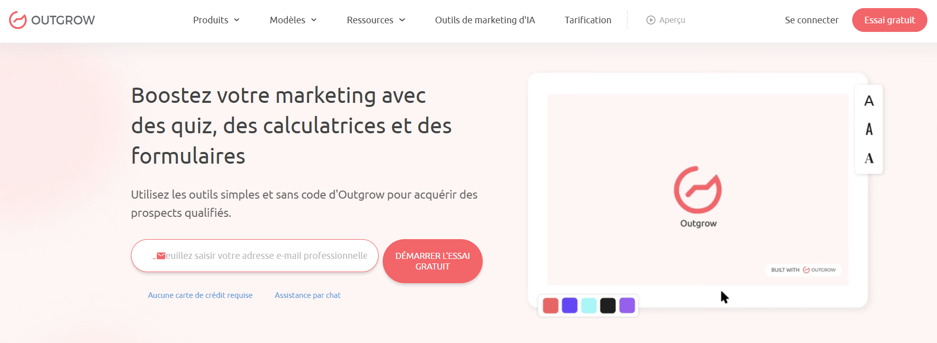 Test de Outgrow résumé 
