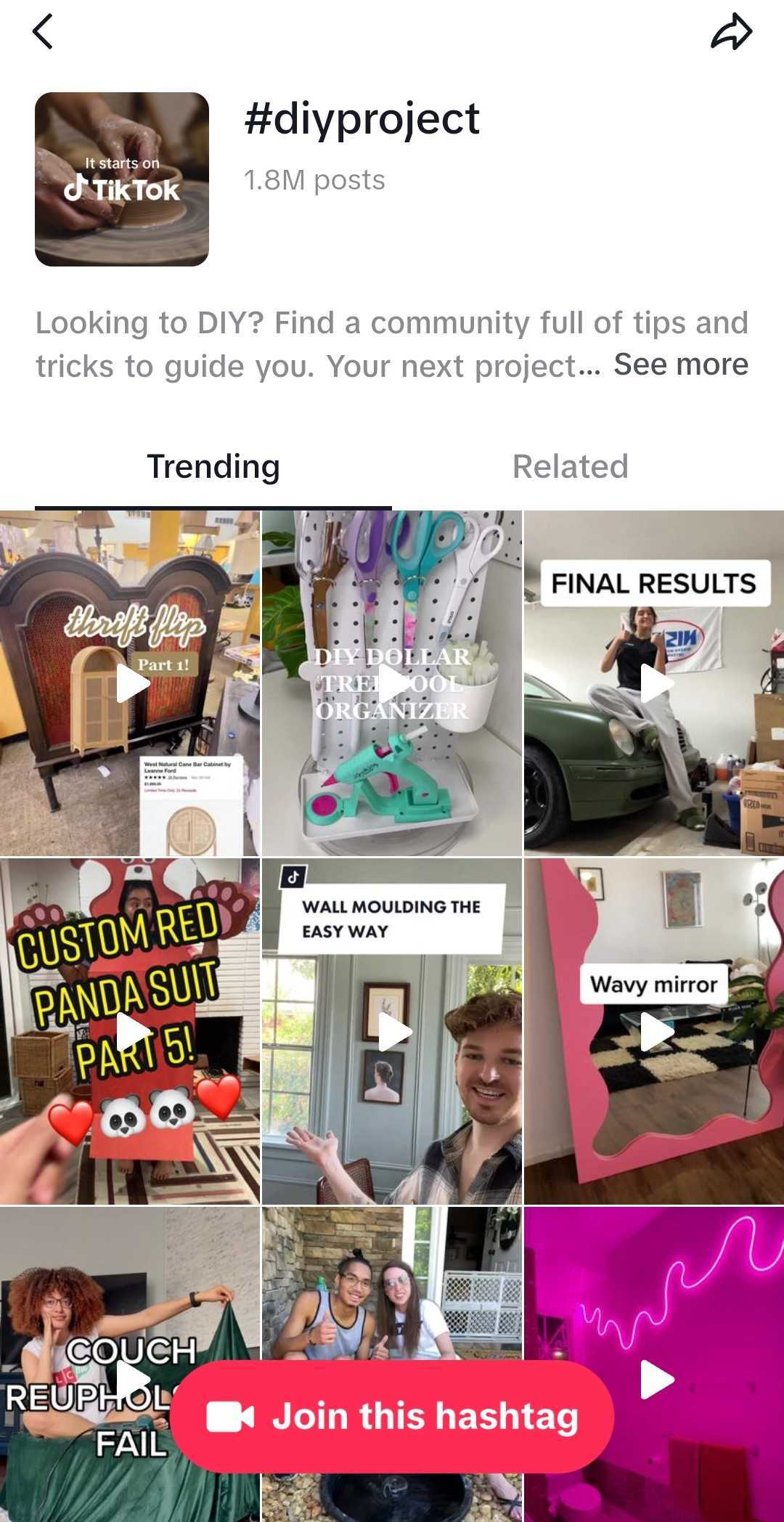 Hashtags de niche TikTok