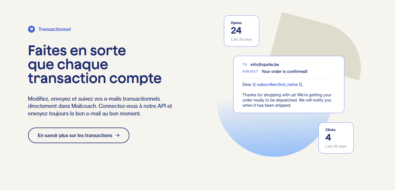 mailcoach Templates avec variables dynamiques