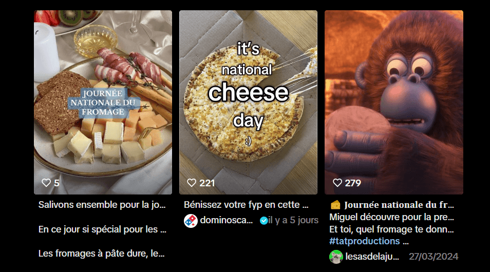 Occasions spéciales - journée Nationale du fromage