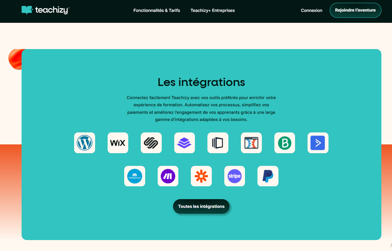 Intégrations & extensions teachizy